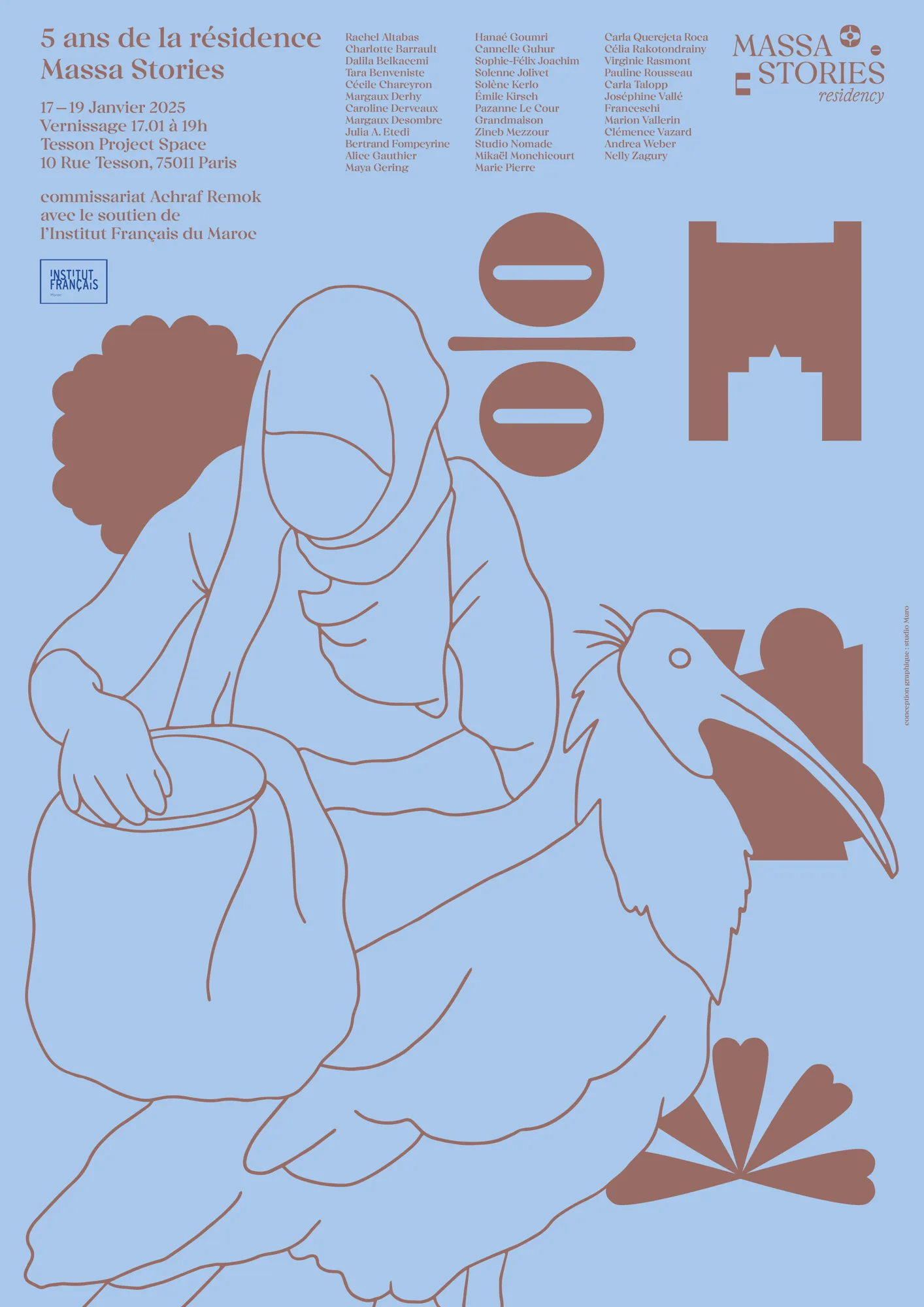 Affiche de l'exposition des 5 ans de Massa Stories