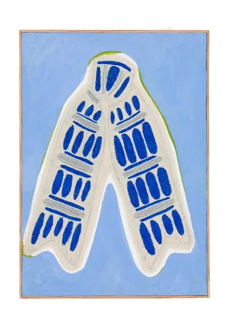 Studio Mogador 1947 - Dénouement 5, 2025. Peinture à l'huile et broderie sur coton cousu. Margaux Derhy