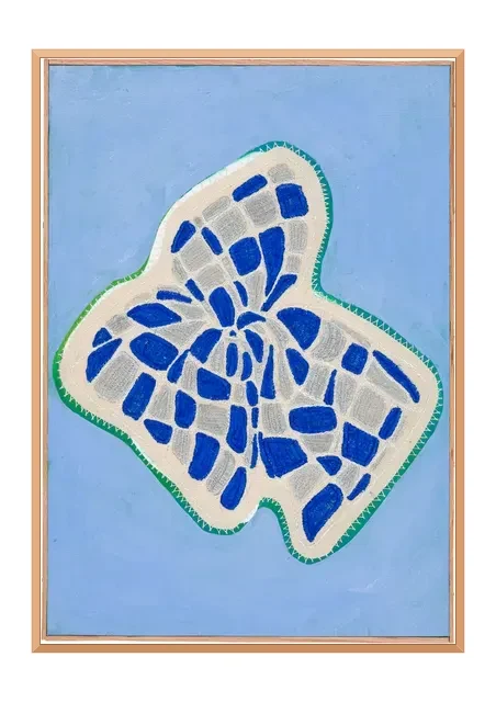 Studio Mogador 1947 - Dénouement 4, 2025. Peinture à l'huile et broderie sur coton cousu. Margaux Derhy