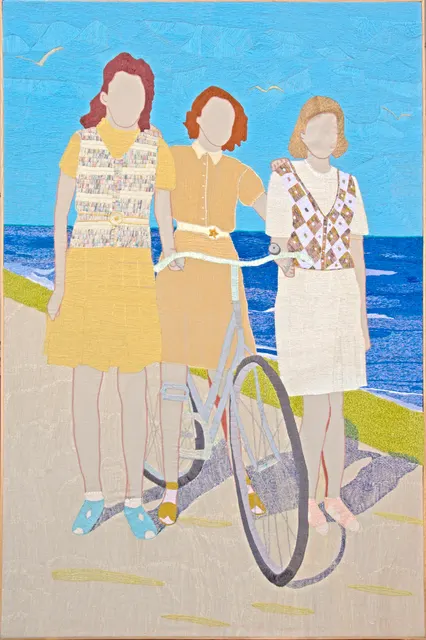 Du silence à l'horizon, 2024. Broderie à la main sur lin. Margaux Derhy