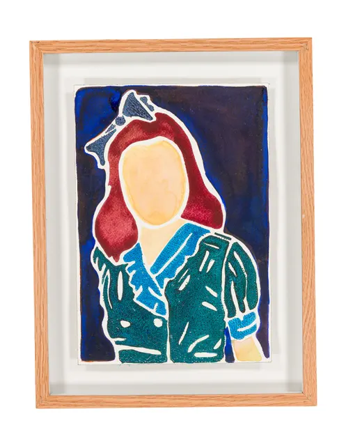 Studio Mogador 1947 - Signe 7, 2025. Aquarelle et broderie sur papier Arches. Margaux Derhy