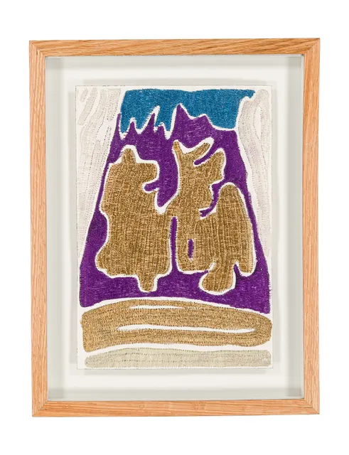 Mères Souveraines - dessin 2, 2025. Aquarelle et broderie sur papier. Margaux Derhy