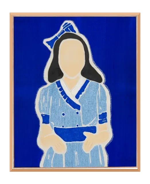 Studio Mogador 1947 - Éveil 5, 2025. Broderie et peinture sur soie. Margaux Derhy