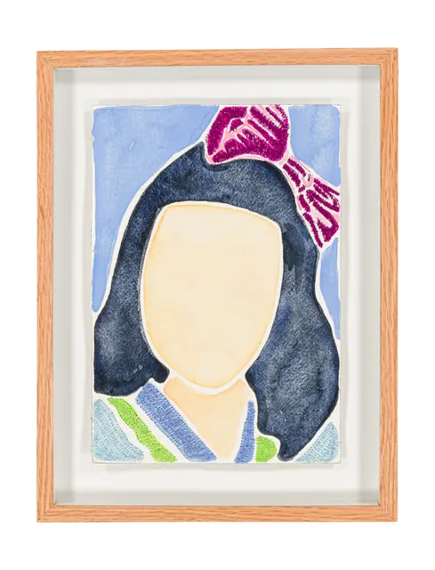 Studio Mogador 1947 - Signe 8, 2025. Aquarelle et broderie sur papier Arches. Margaux Derhy