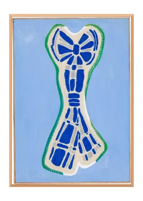 Studio Mogador 1947 - Dénouement 2, 2025. Peinture à l'huile et broderie sur coton cousu. Margaux Derhy