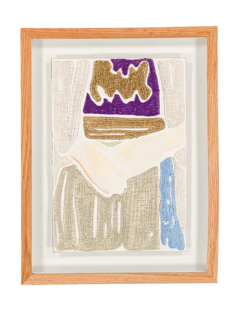 Mères Souveraines - dessin 5, 2025. Aquarelle et broderie sur papier. Margaux Derhy