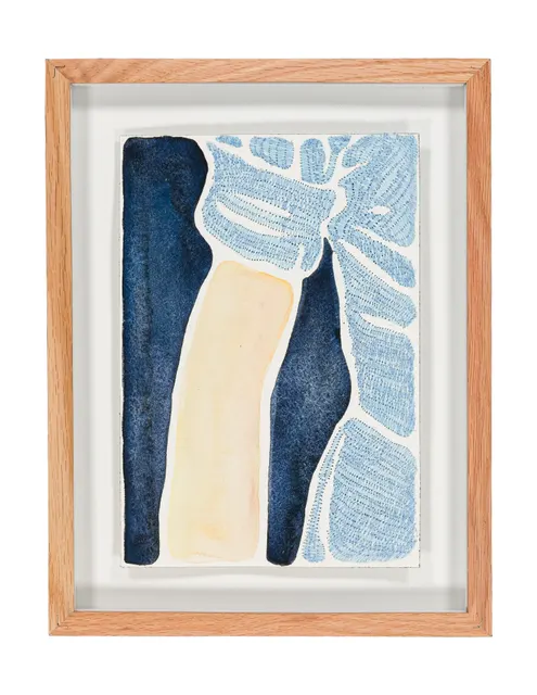 Studio Mogador 1947 - Signe 1, 2025. Aquarelle et broderie sur papier Arches. Margaux Derhy